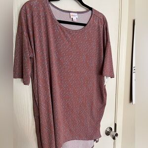 NWT Lularoe Irma size small. Orange and blue-ish color